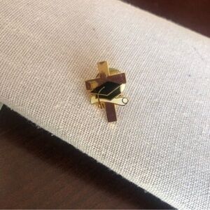 Graduation cap cross pin